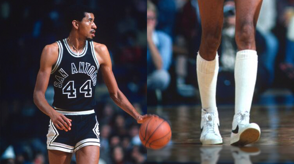 George Gervin com as nike blazer mid