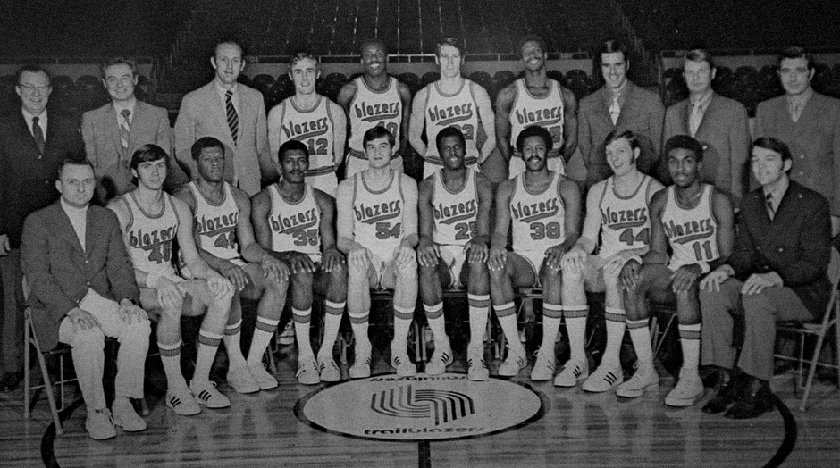 equipo de baloncesto portland blazers en los aos 70