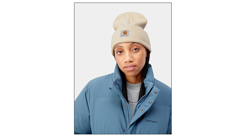 woman with beige beige beige by carhartt