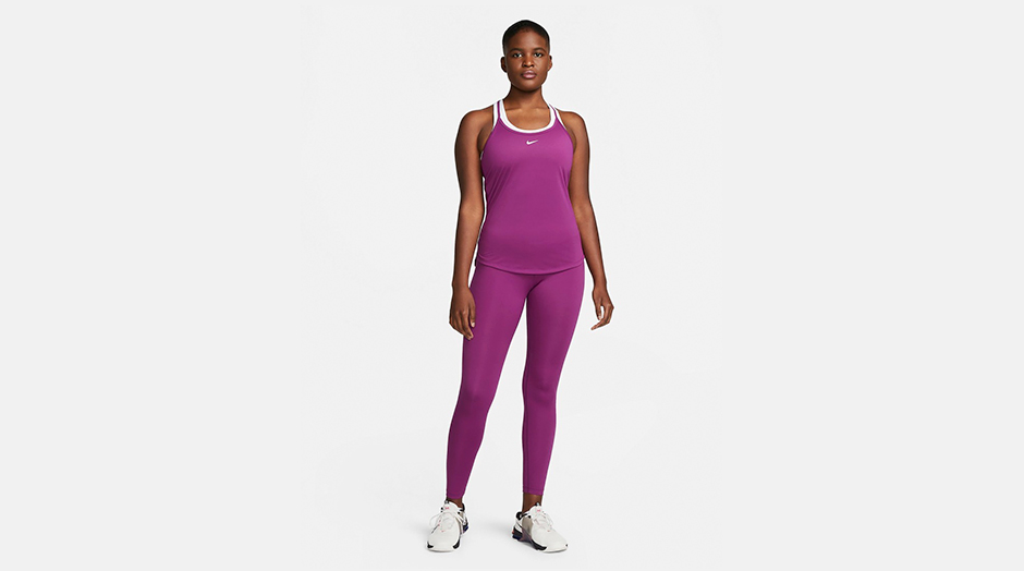 woman with leggings and pink nike top