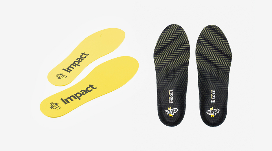 black insoles and yellow crep protect insoles