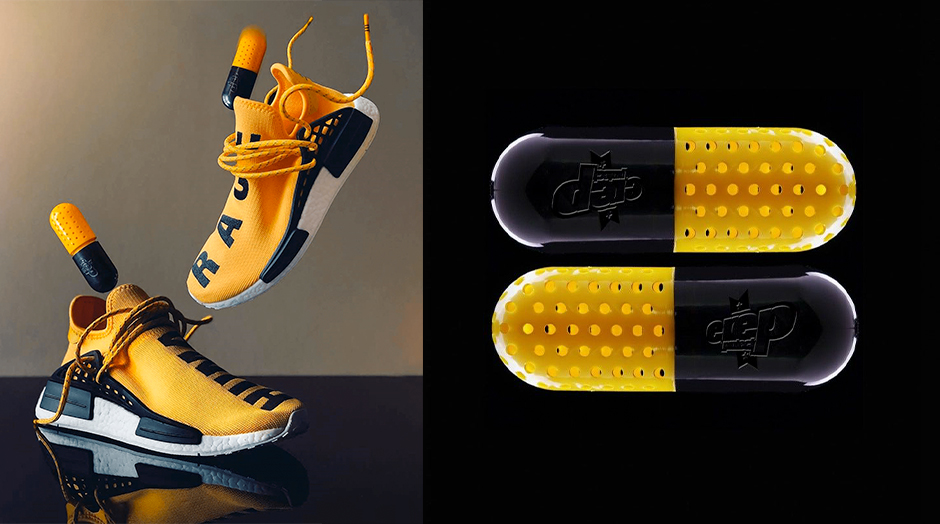 yellow sneakers with crep protect capsules