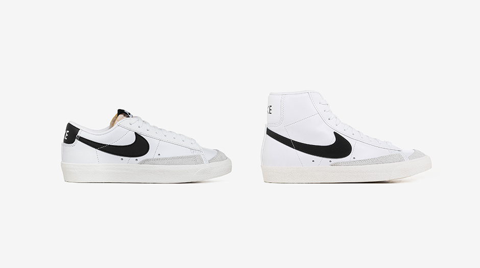 sapatilhas nike blazer low e nike blazer mid