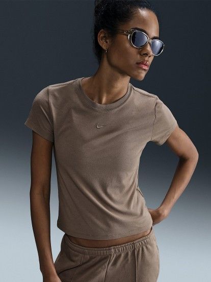Nike Sportswear Chill Knit Brown T-shirt For Women