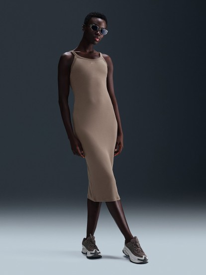 Nike Sportswear Chill Knit Brown Dress For Women