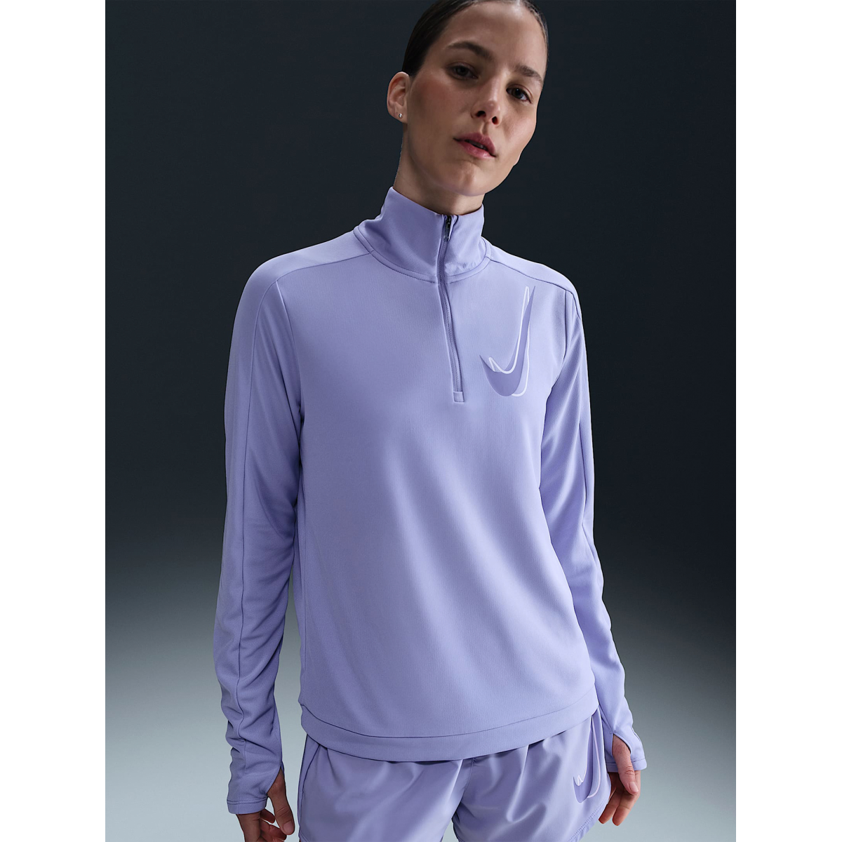 lilac nike half zip