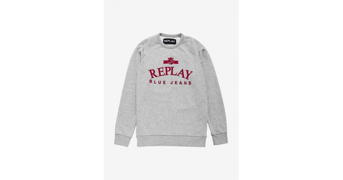 replay blue jeans sweatshirt