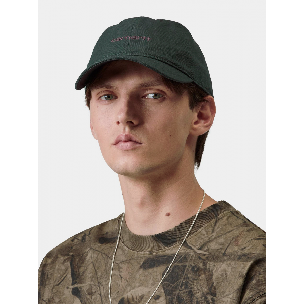 Carhartt WIP Canvas Script Green Cap - I028876.3YZ.XX - BZR Online