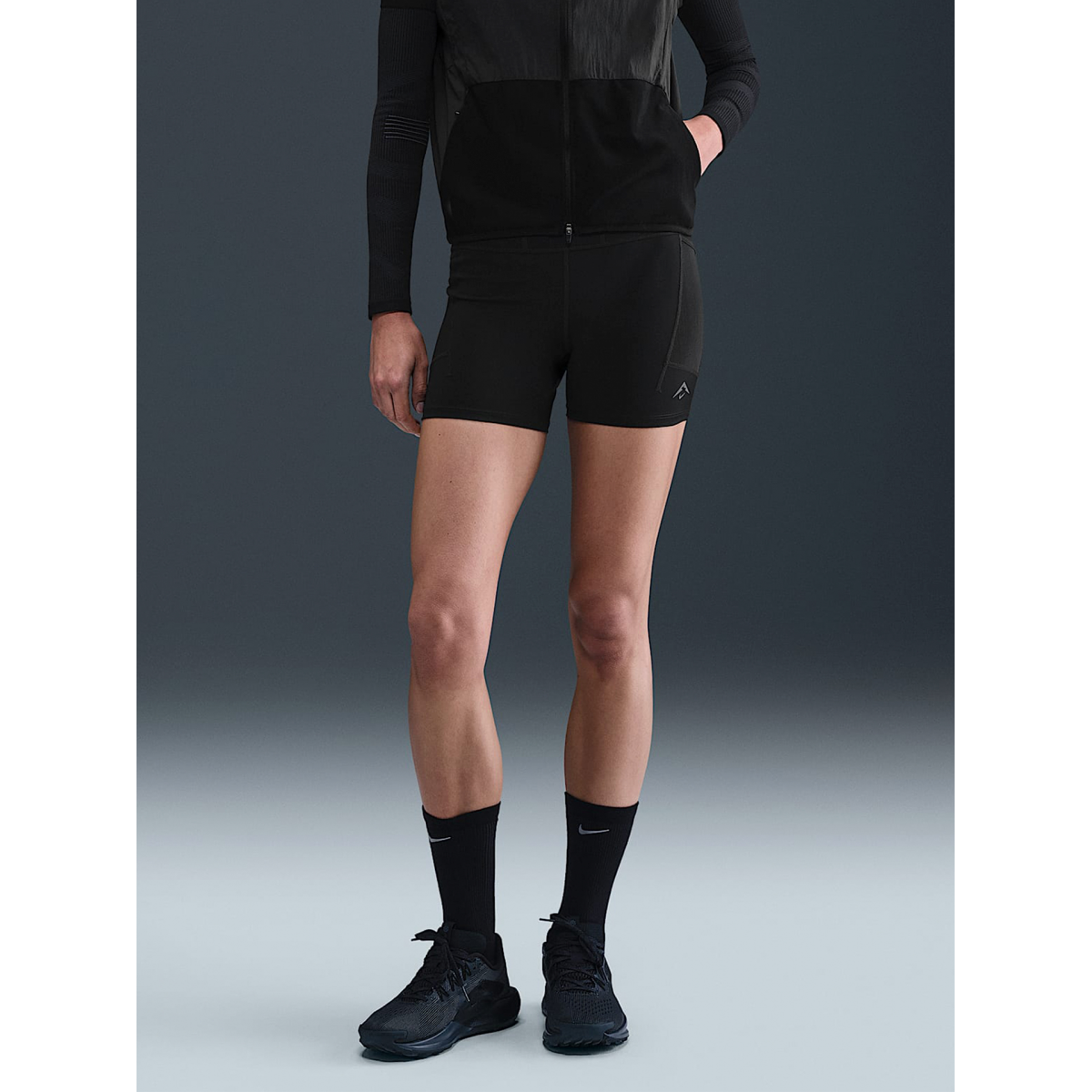 Calções de Trail Nike Trail Dri-FIT High Rise 10cm Pretos Para Mulher ...