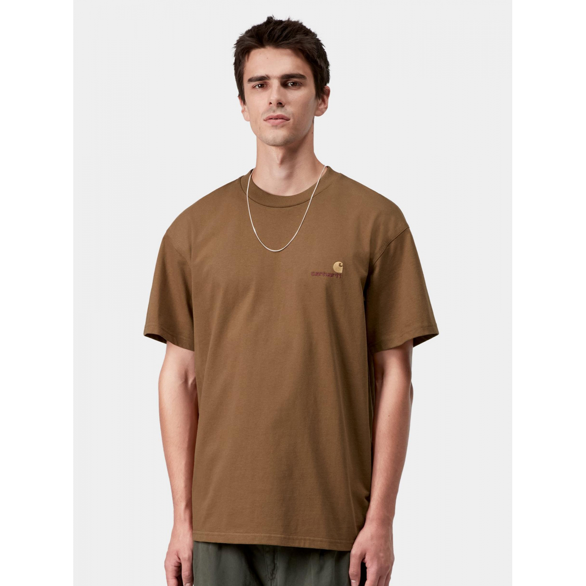 Carhartt WIP American Script Camel T-shirt - I029956.HZ.XX - BZR