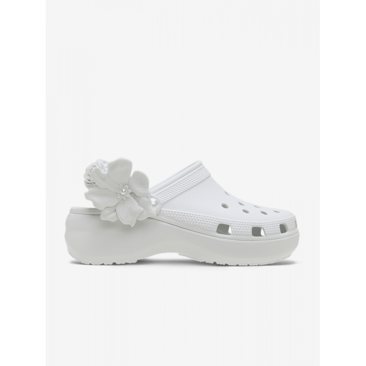 Crocs Classic Platform Bouquet White Sandals - 211292-1NK - BZR Online
