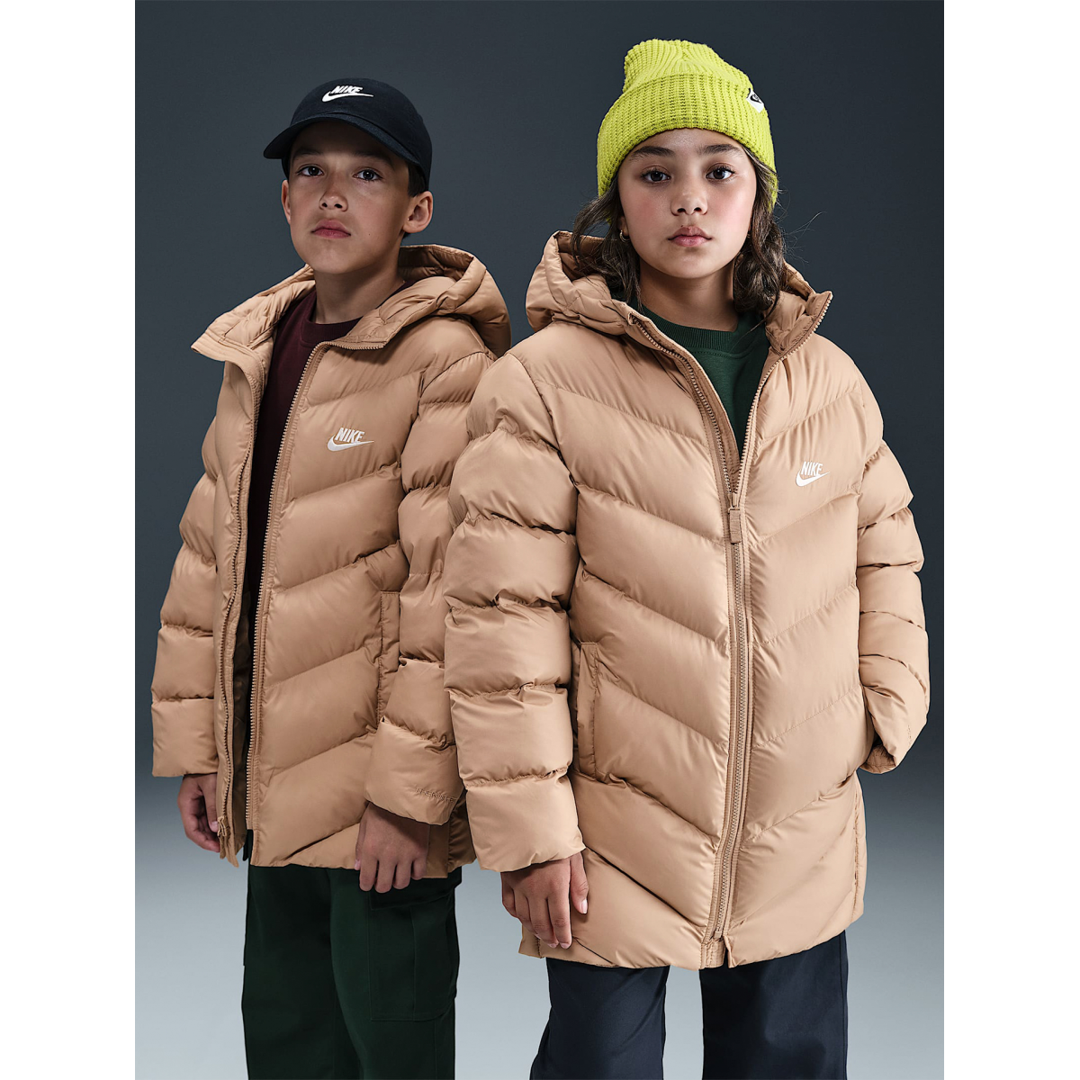 Nike Sportswear All Day Play Therma-FIT Loose Junior Beige Hooded