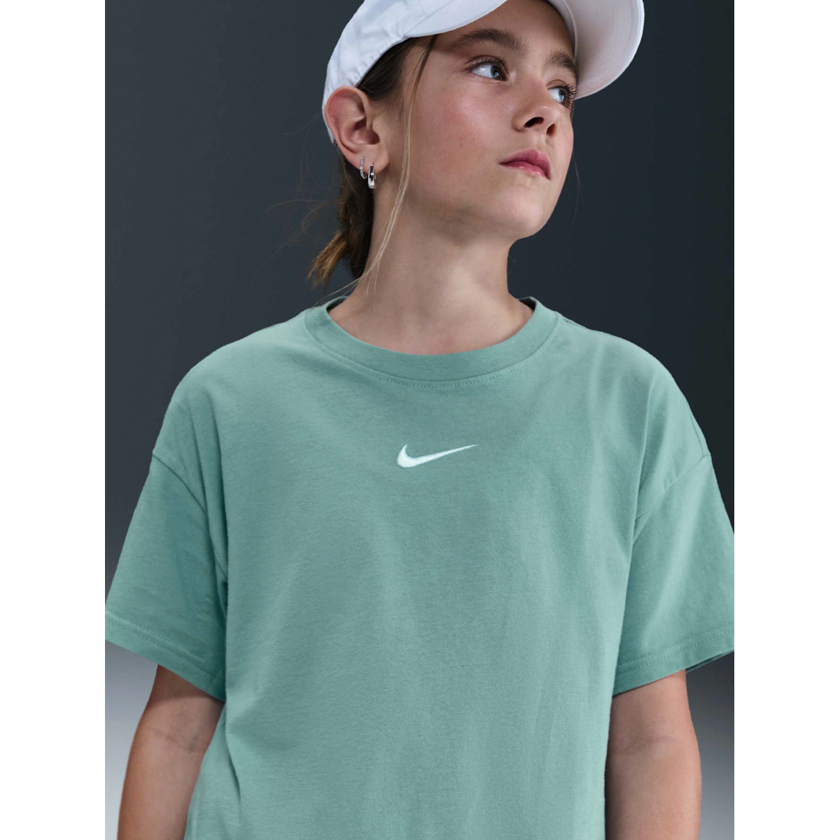 neon green and blue nike shirt
